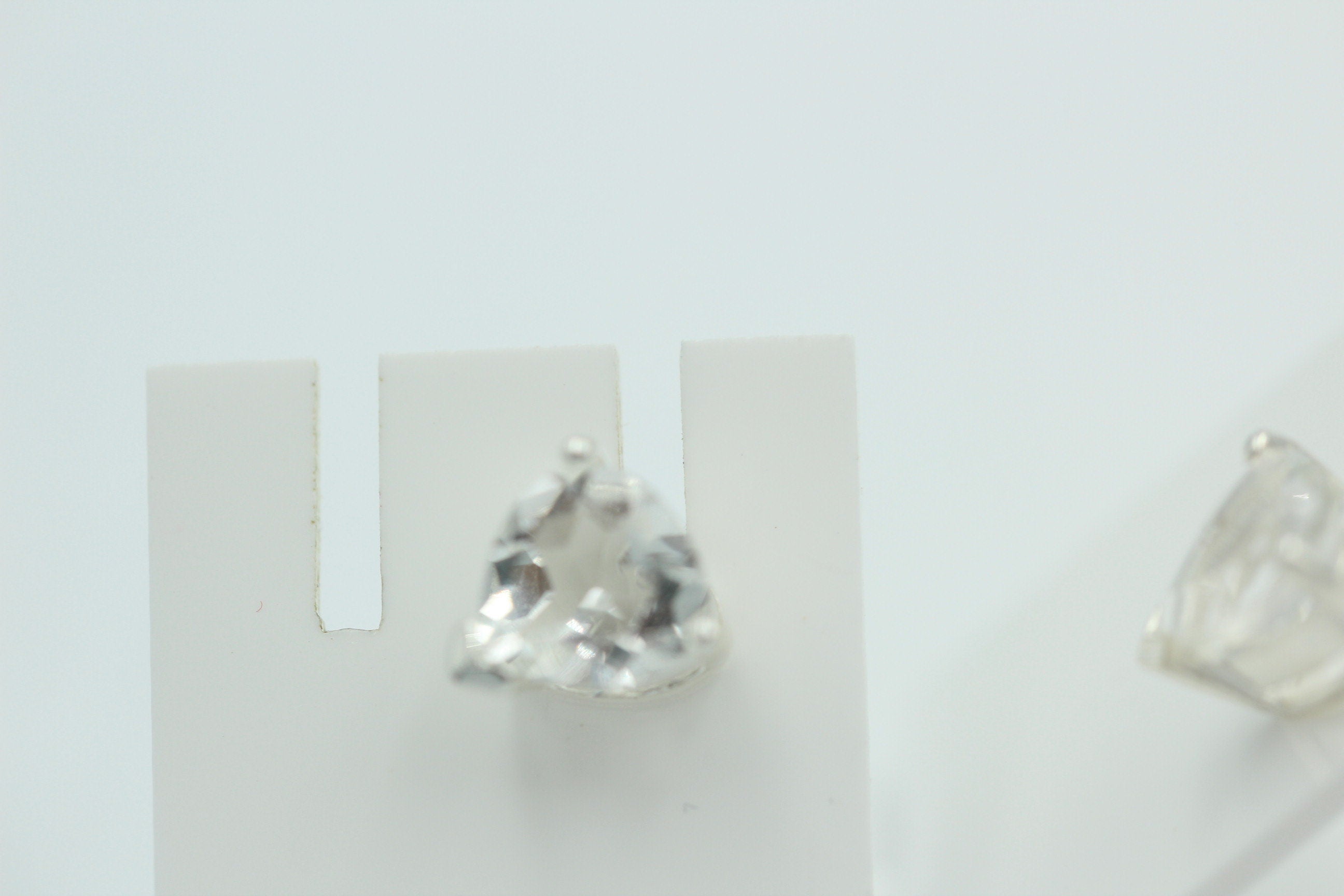 Edle 2,7 Carat Bergkristall Ohrstecker 925 Silber Ohrring Bergkristallschmuck
