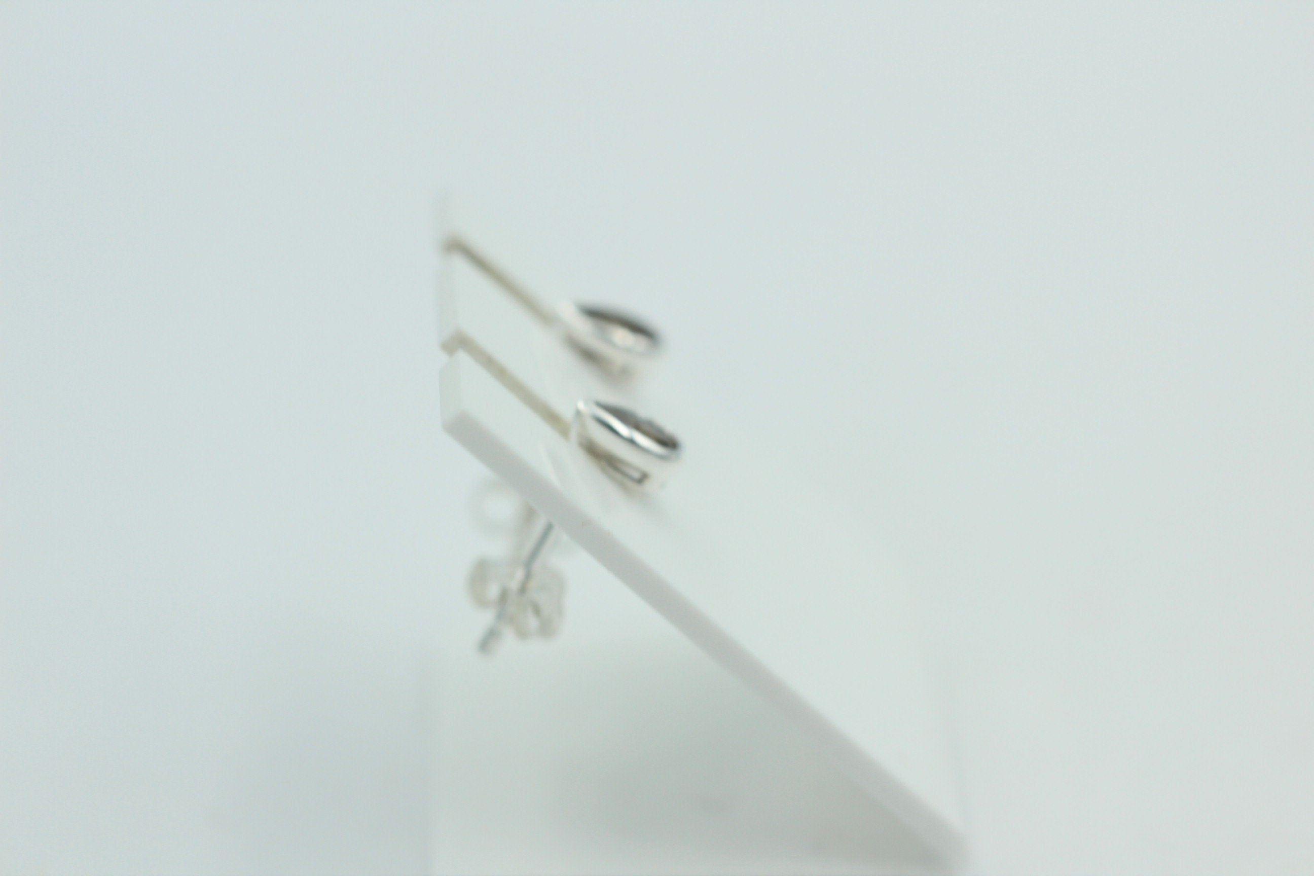 0,33 Carat Rauchquarz Ohrstecker 925 Silber Rauchquarzschmuck Unisex Top Edel