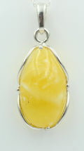 Bernstein Anhänger 925 Silber Collier Kette Bernsteinanhänger Top
