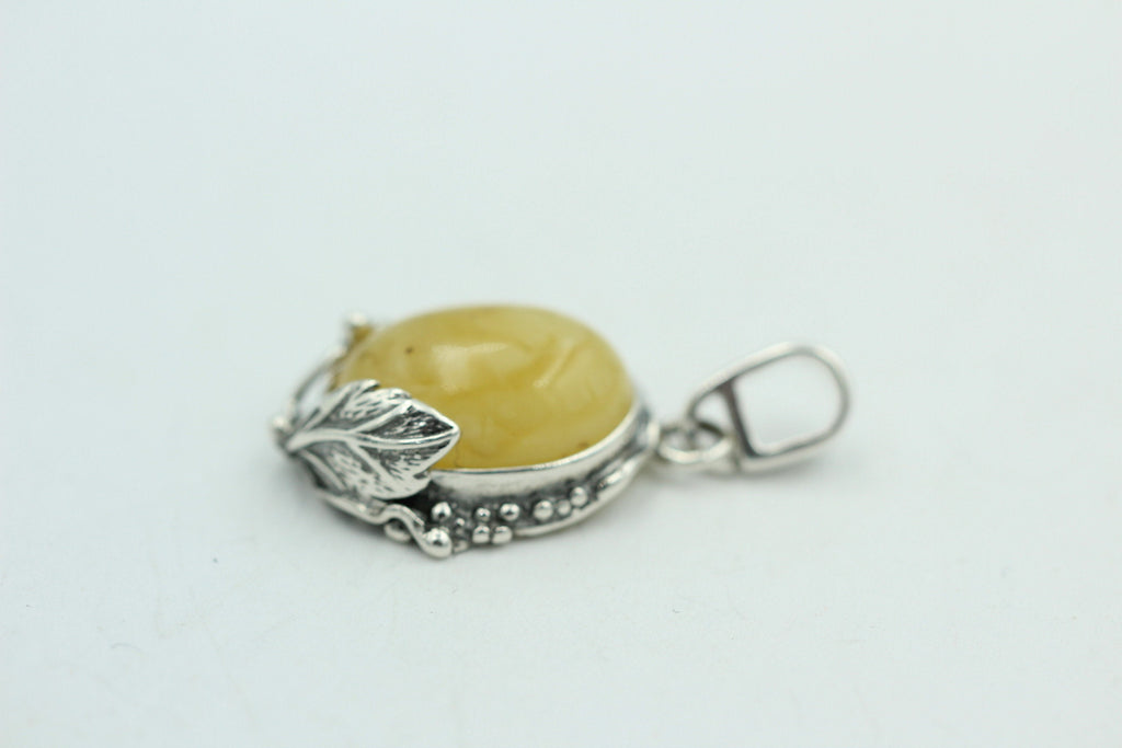 Design Bernsteinanhänger 925 Silber Collier Kette Bernsteinanhänger Bernstein