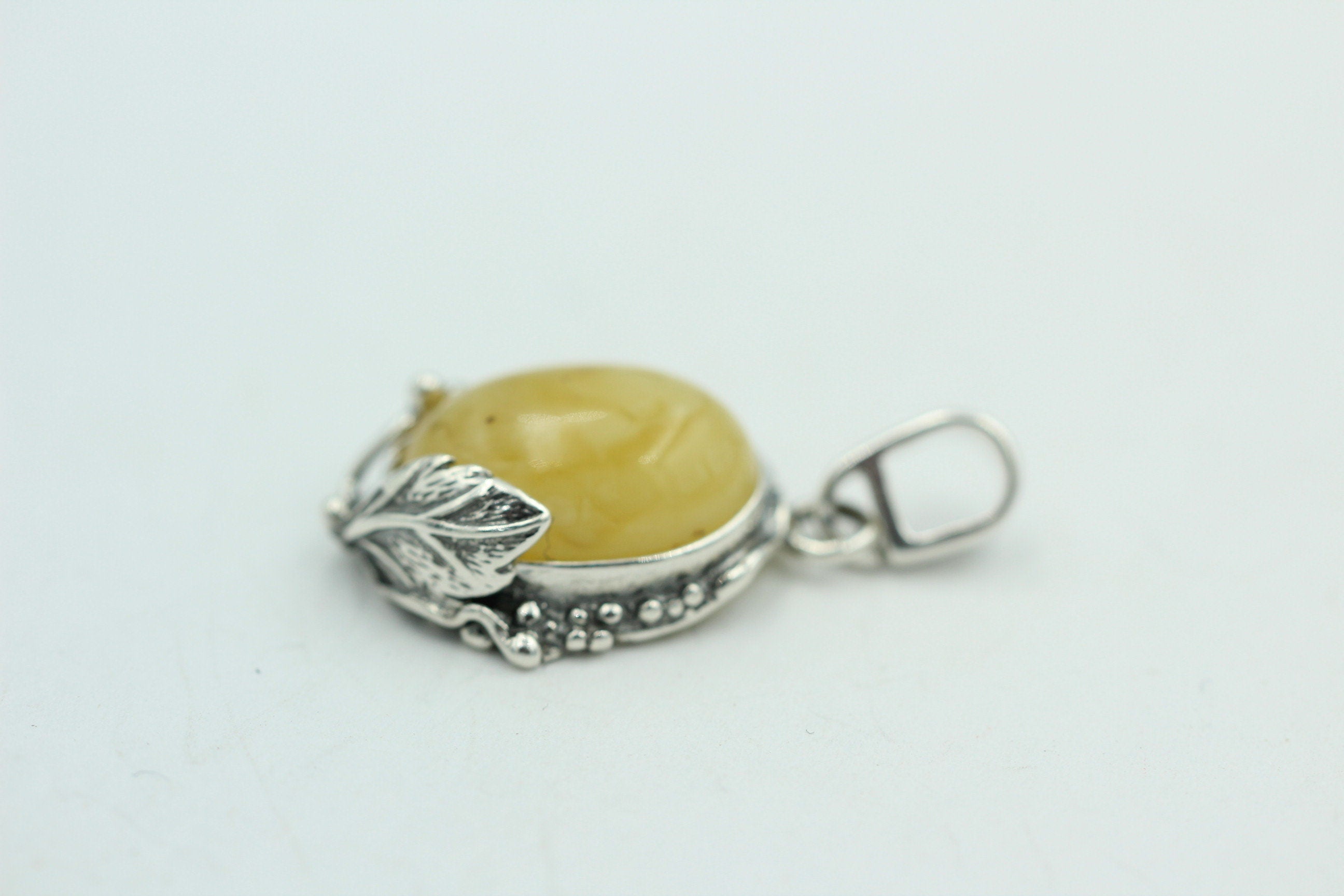 Design Bernsteinanhänger 925 Silber Collier Kette Bernsteinanhänger Bernstein