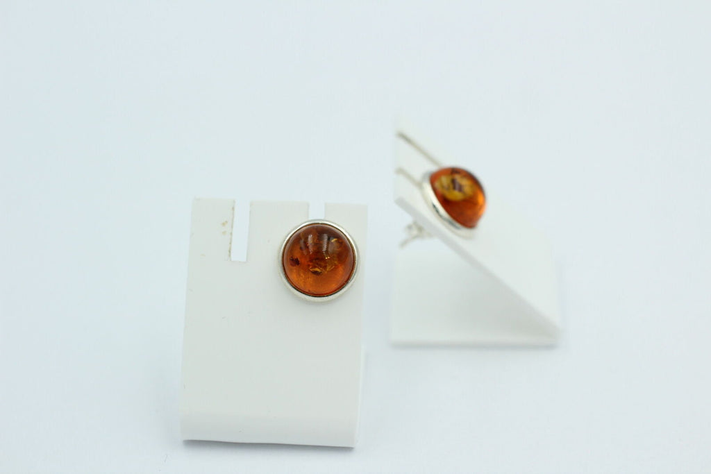 Edle braune Bernstein Ohrstecker 925 Silber Ohrschmuck Bernstein aus Letland