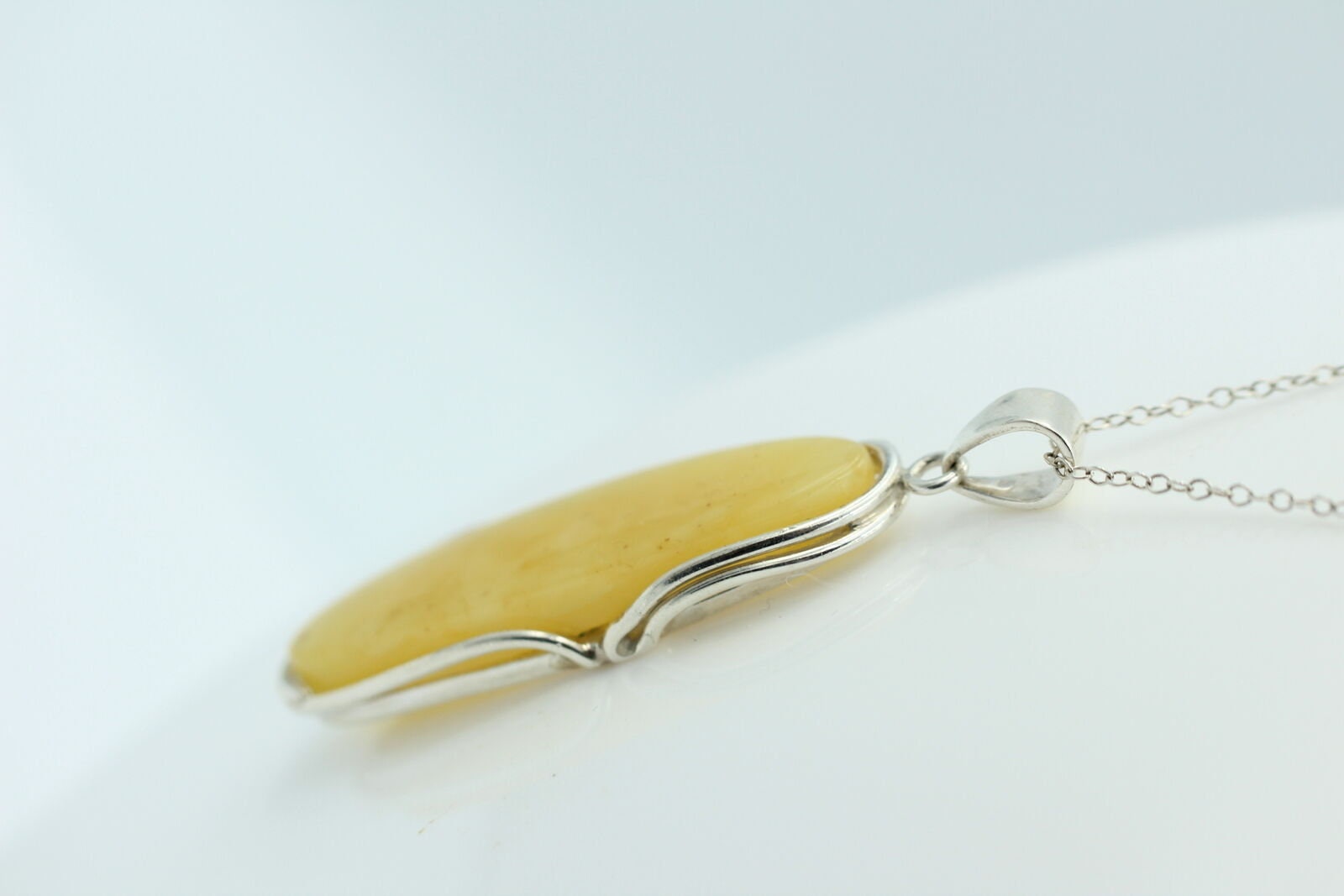 Bernstein Design Anhänger 925 Silber Bernsteinanhänger Top