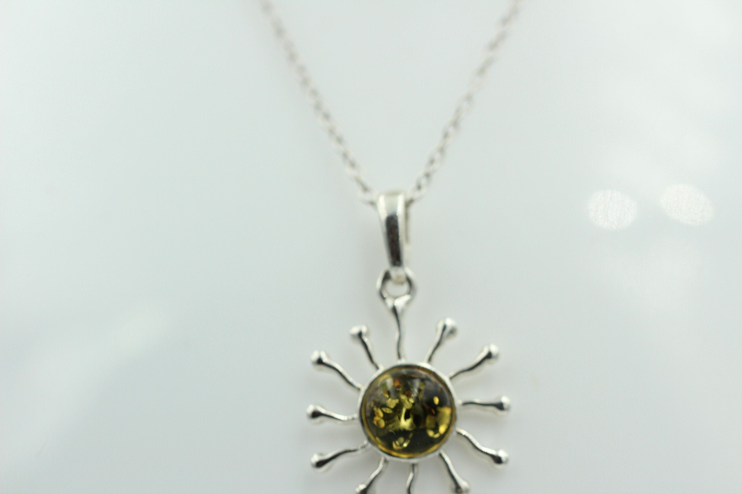 Bernstein Stern Anhänger 925 Silber Collier Ketten Bernsteinstern