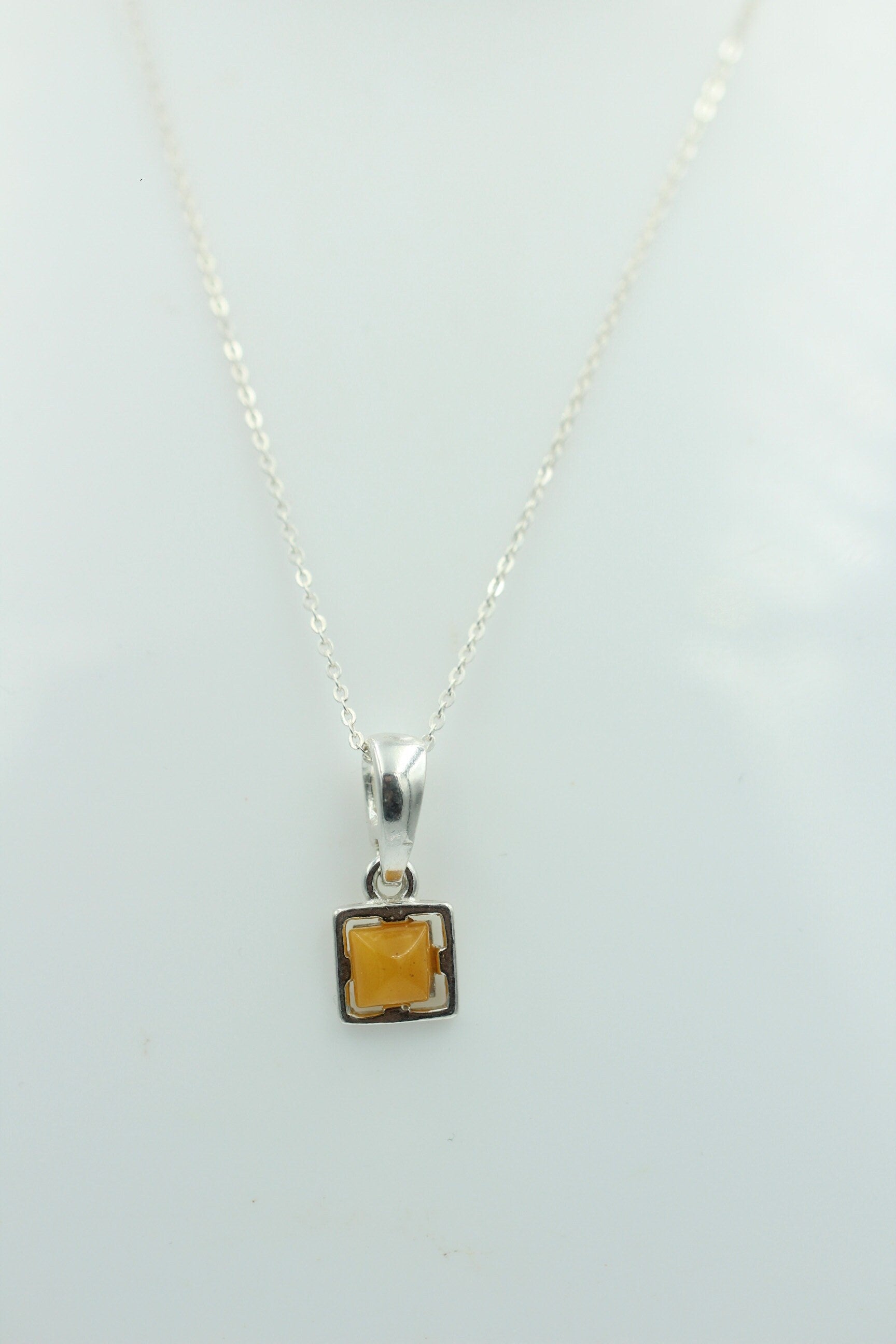 Bernstein Anhänger 925 Silber Collier Kette Bernsteinanhänger Top Edel