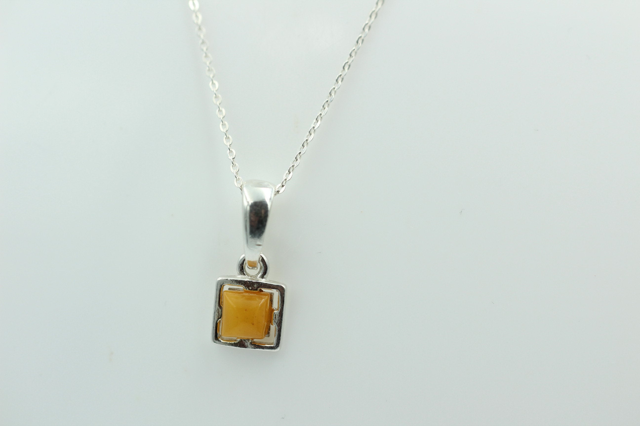 Bernstein Anhänger 925 Silber Collier Kette Bernsteinanhänger Top Edel