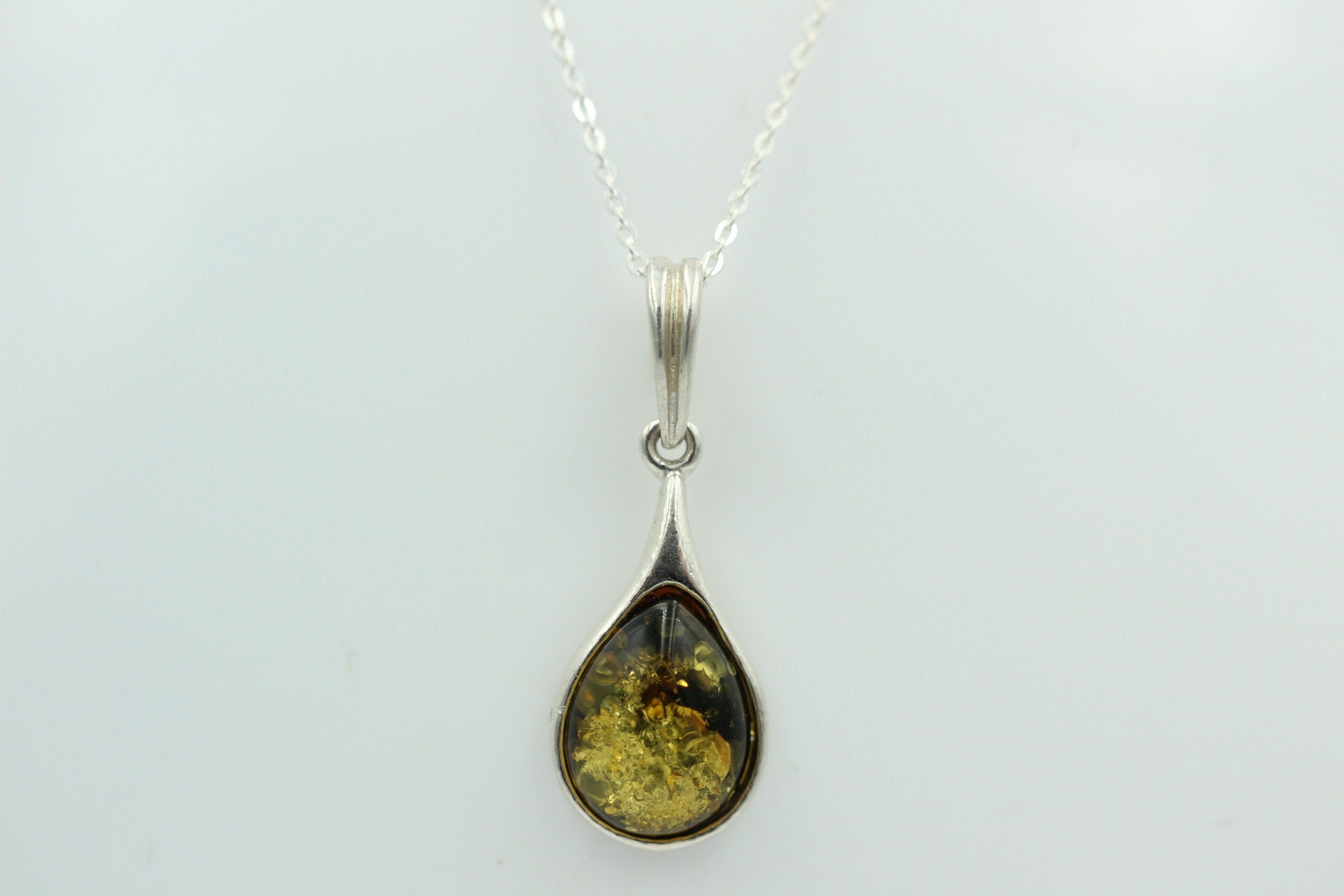 Bernstein Anhänger 925 Silber Collier Kette edel und schön Traum eines Anhängers