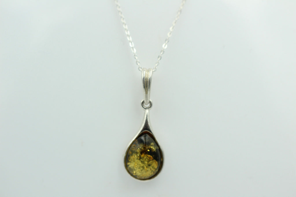Bernstein Anhänger 925 Silber Collier Kette edel und schön Traum eines Anhängers