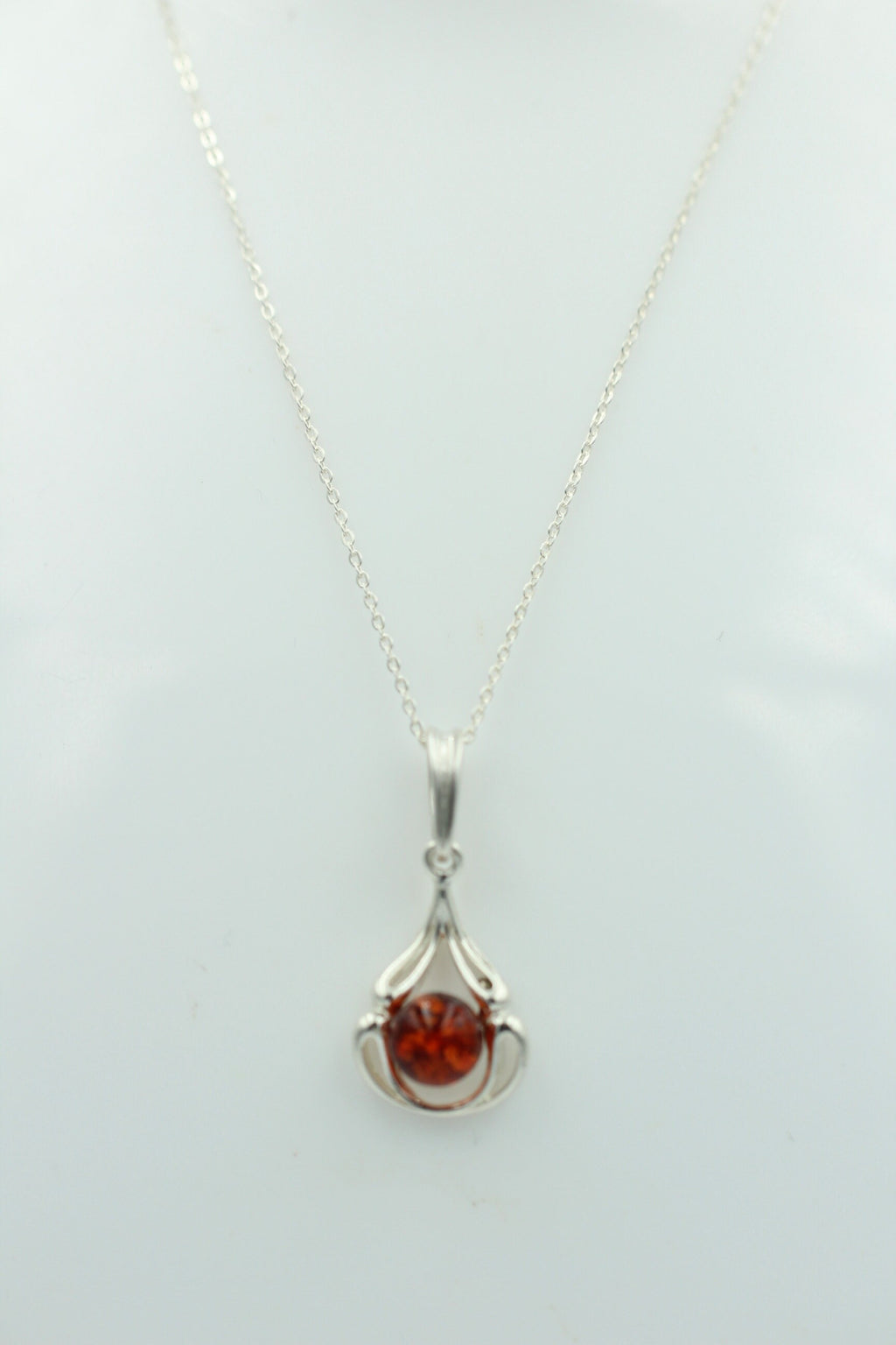 Berntein Anhänger 925 Silber Collier Kette Bernsteinschmuck Top Edel