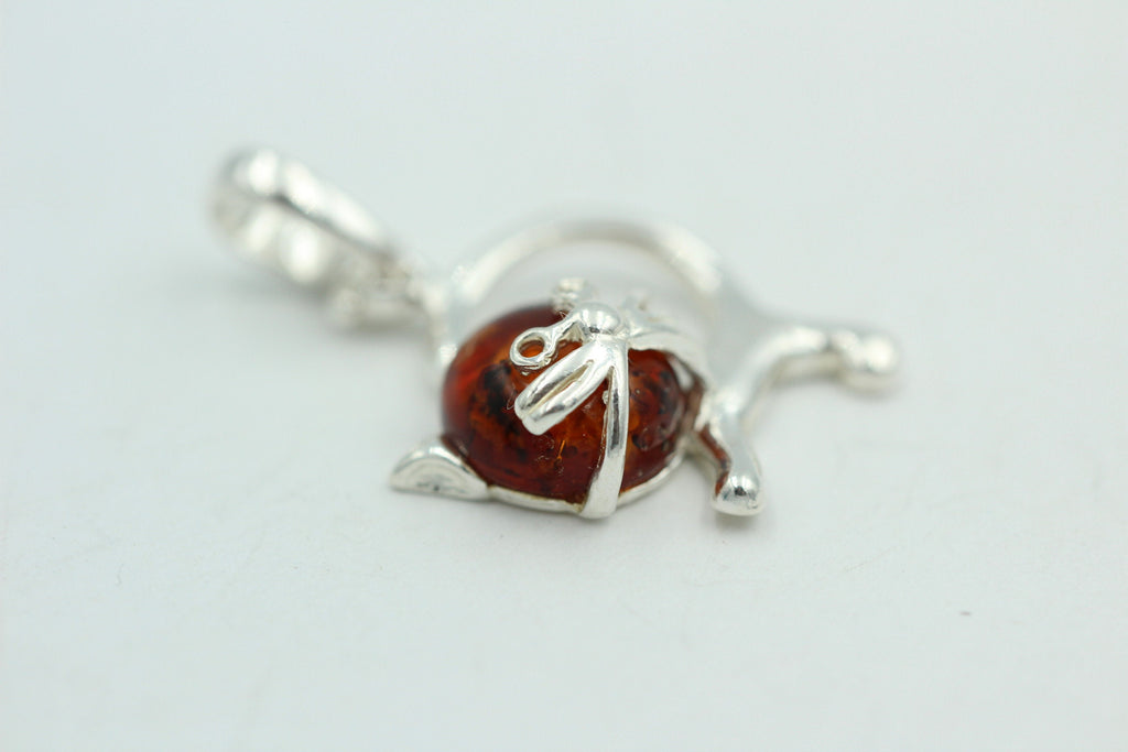 Bernstein Anhänger Katze 925 Silber Katzenanhänger Mädchen Frauen Collier Kette