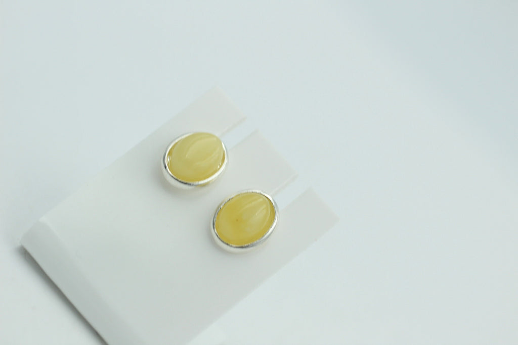 Design Bernstein Ohrstecker 925 Silber Bernsteinohrschmuck Top Edel Bernstein