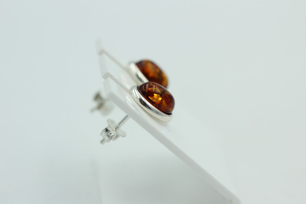 Design Bernstein Ohrstecker 925 Silber Bernsteinohrschmuck Top Edel Bernstein