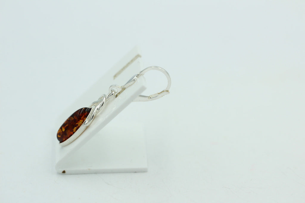 Edle Design Bernstein Ohrhänger 925 Silber Bernstein Letland Ohrschmuck Brisur