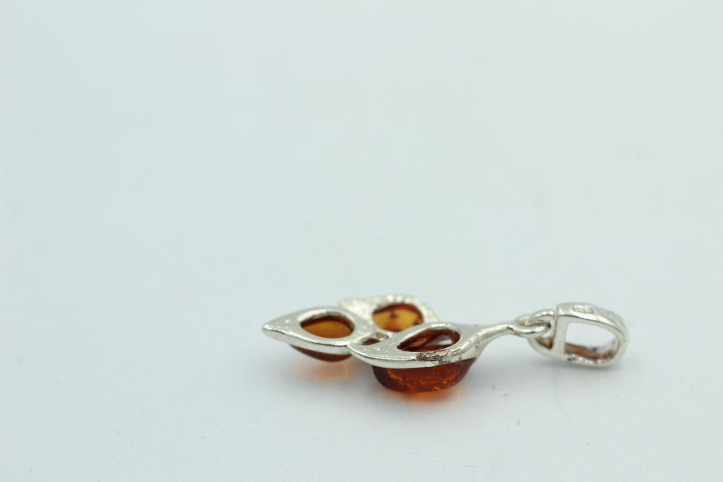 Edler Anhänger Bernstein 925 Silber Collier Kette Bernstein aus Letland