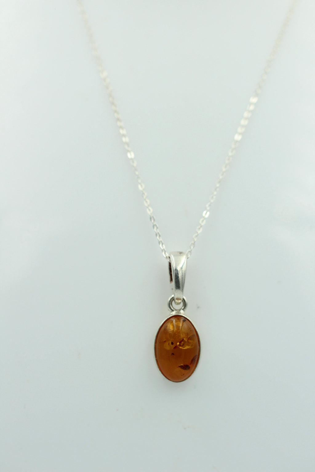 Bernstein Design Anhänger 925 Silber Collier Kette Bernsteinanhänger Top