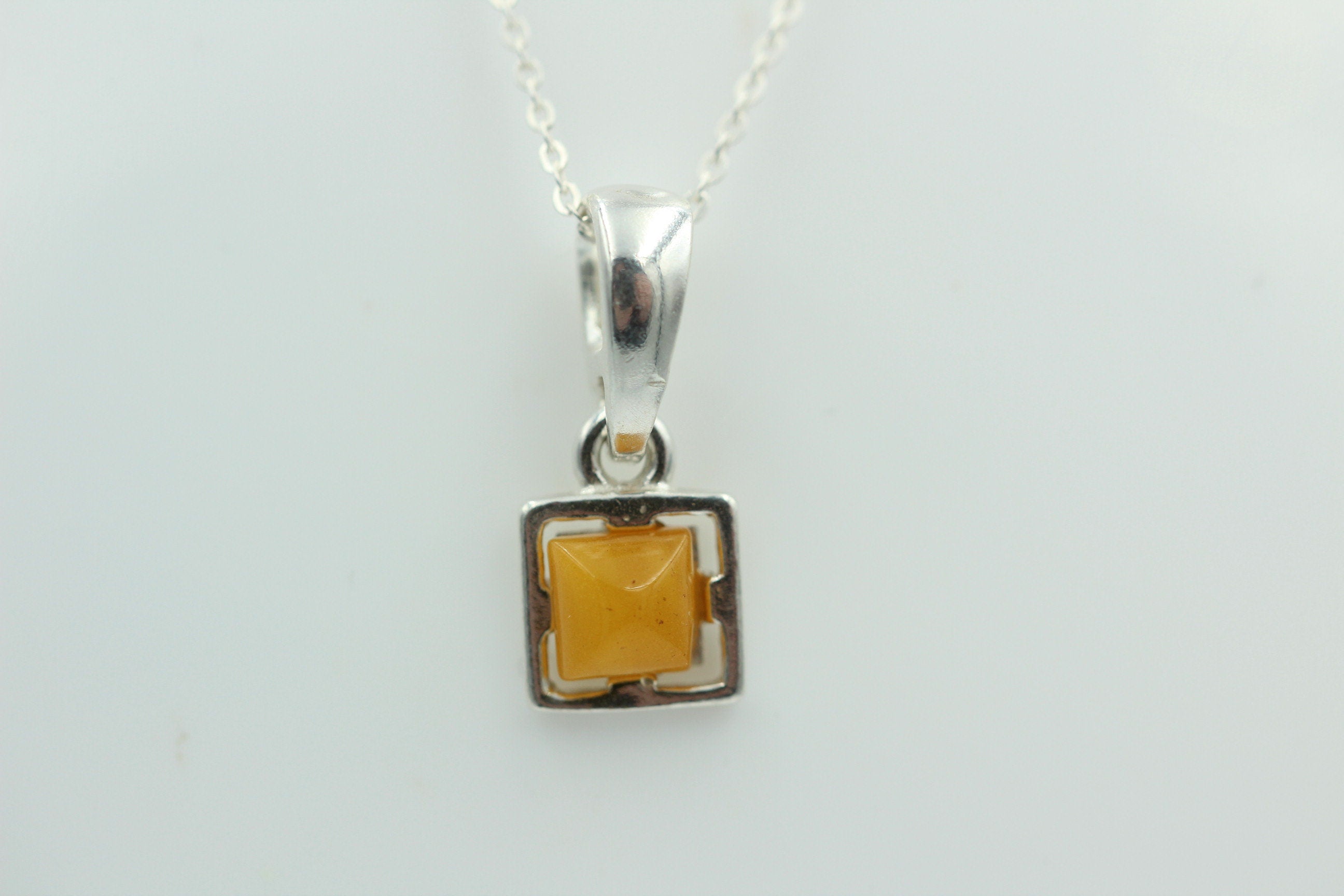 Bernstein Anhänger 925 Silber Collier Kette Bernsteinanhänger Top Edel