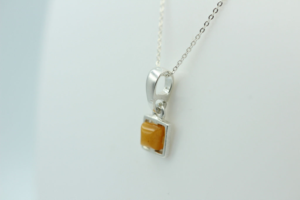 Bernstein Anhänger 925 Silber Collier Kette Bernsteinanhänger Top Edel