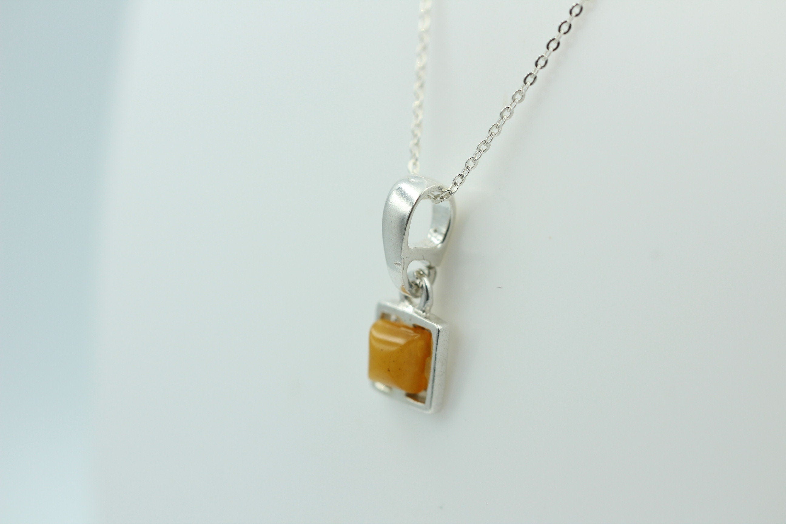 Bernstein Anhänger 925 Silber Collier Kette Bernsteinanhänger Top Edel
