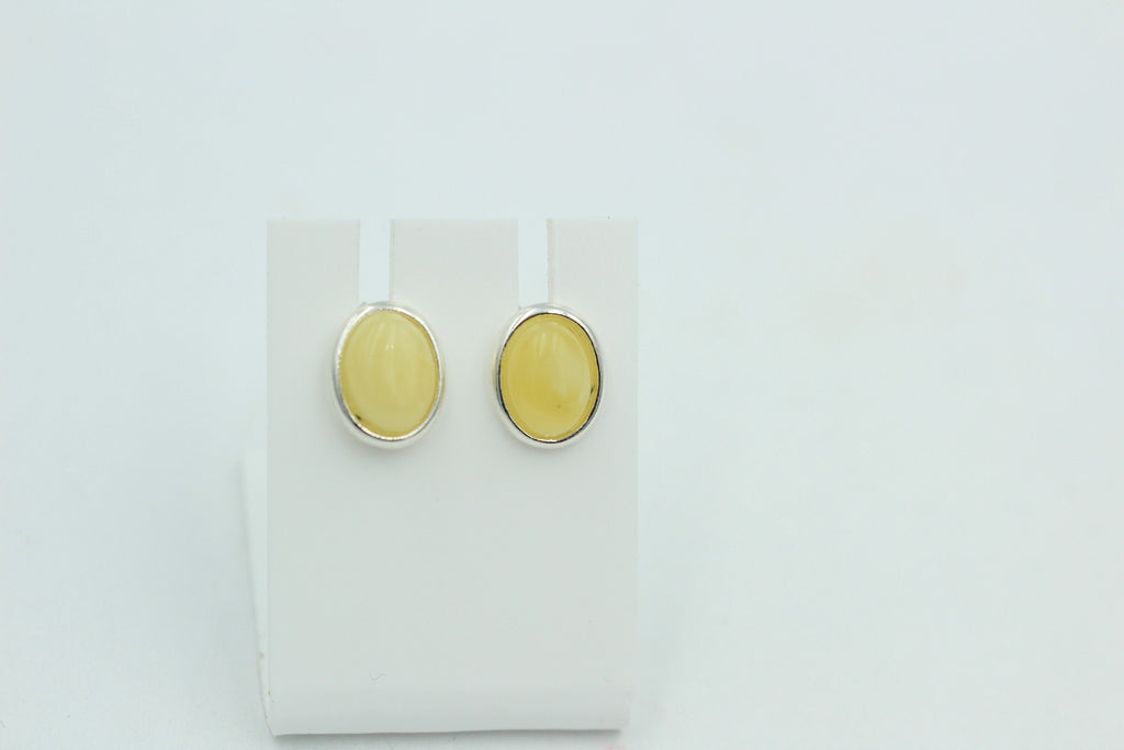 Design Bernstein Ohrstecker 925 Silber Bernsteinohrschmuck Top Edel Bernstein