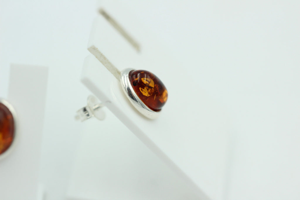 Design Bernstein Ohrstecker 925 Silber Bernsteinohrschmuck Top Edel Bernstein