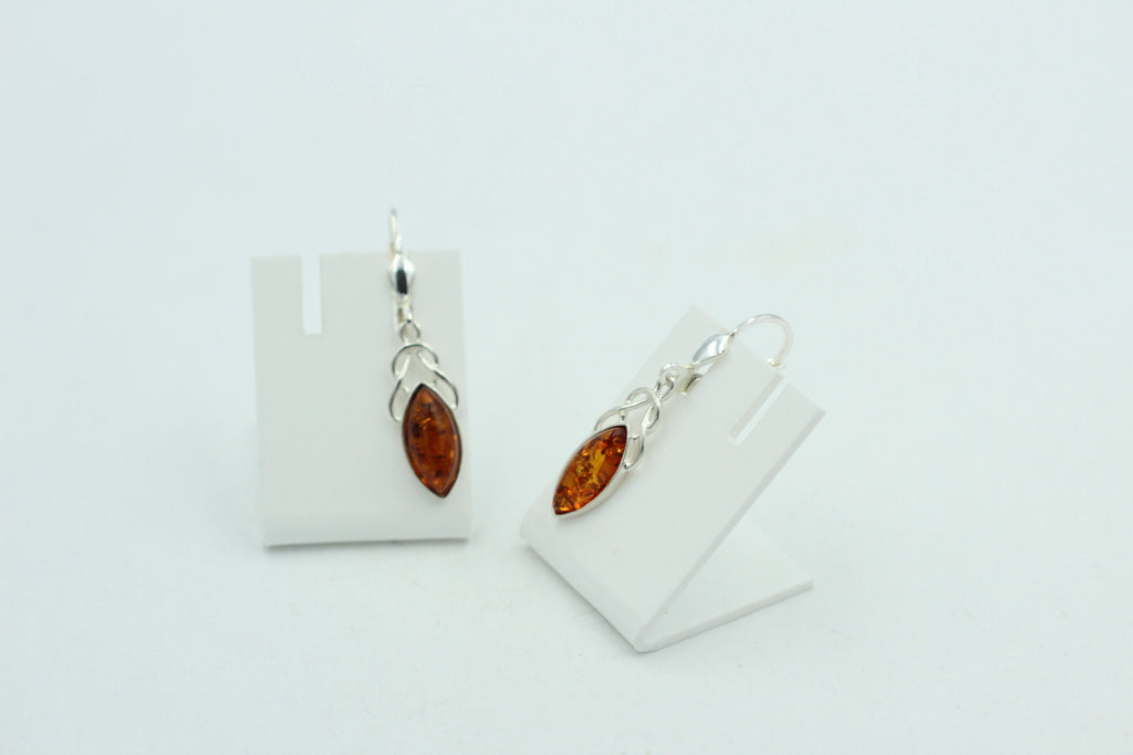 Edle Design Bernstein Ohrhänger 925 Silber Bernstein Letland Ohrschmuck Brisur