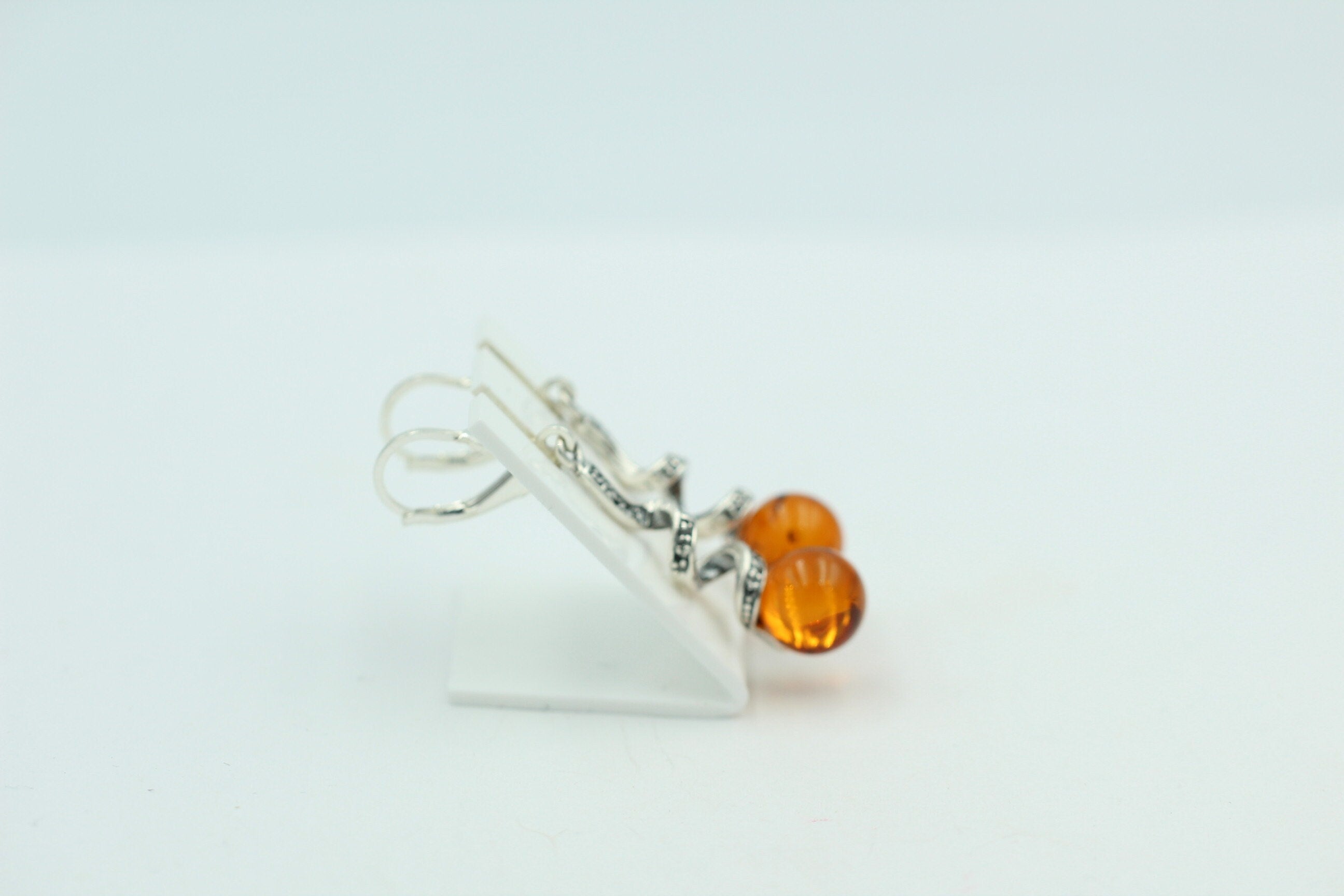 Bernstein Ohrhänger Designschmuck 925 Silber Bernsteinohrschmuck aus Litauen