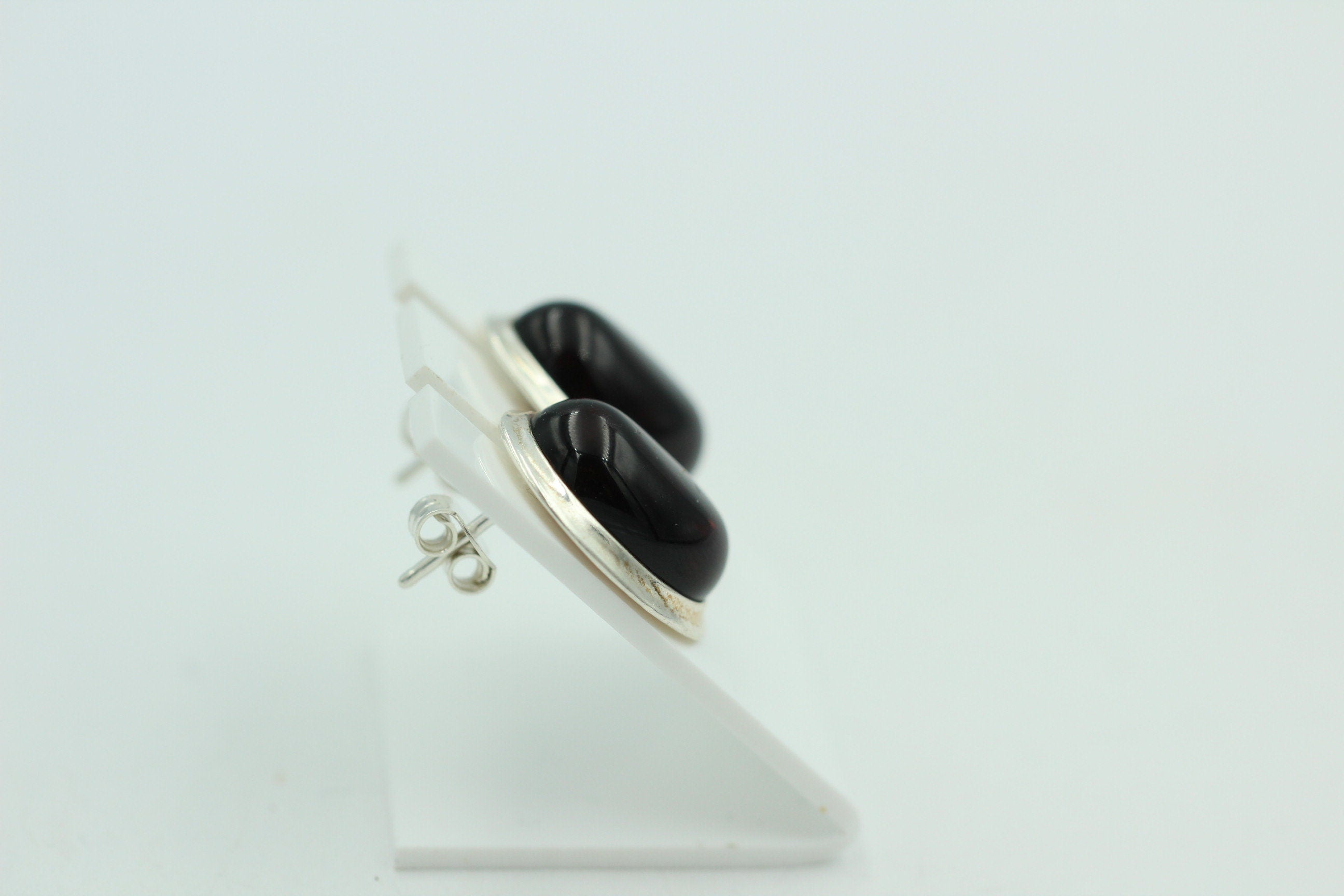 Design Bernstein Ohrstecker 925 Silber Bernsteinohrschmuck Top Edel Bernstein