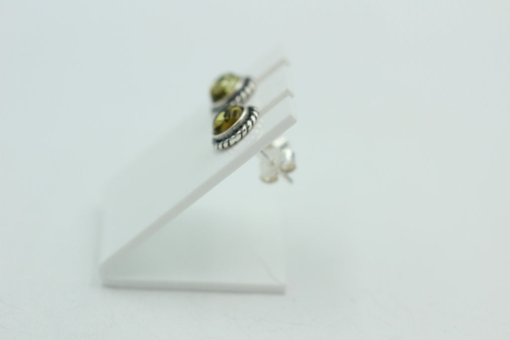 Edle grüne Bernstein Ohrstecker 925 Silber Ohrschmuck Bernstein Letland