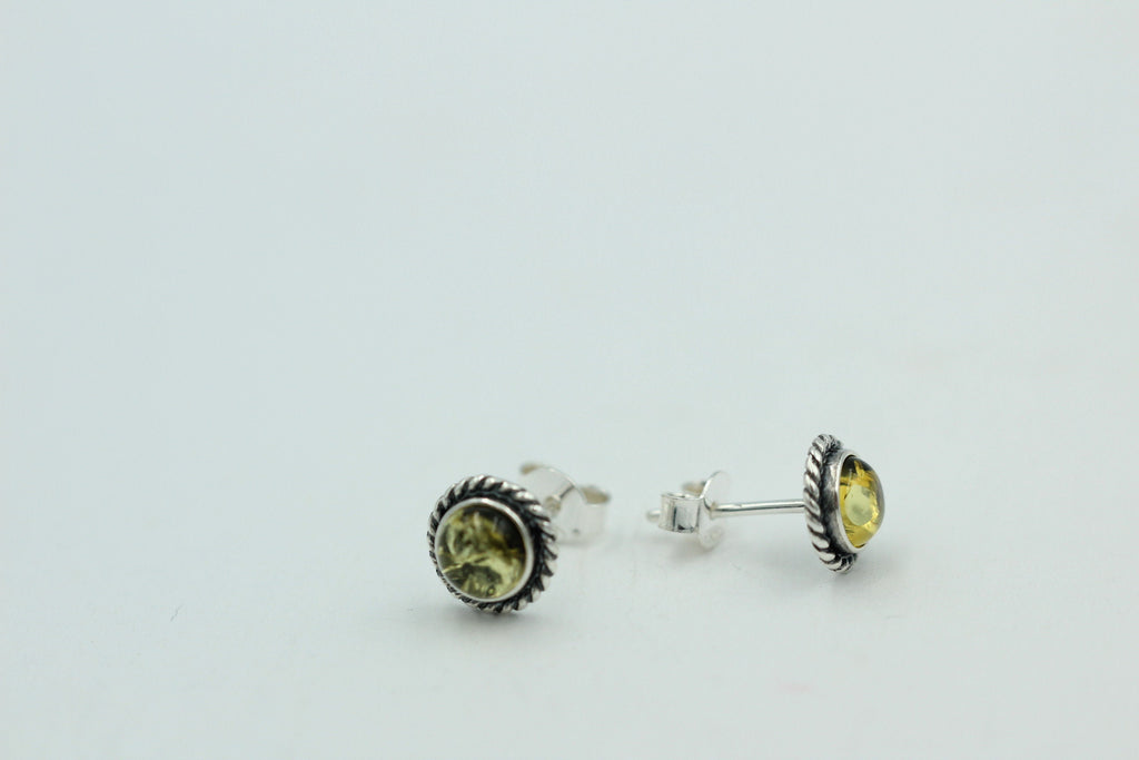 Edle grüne Bernstein Ohrstecker 925 Silber Ohrschmuck Bernstein Letland