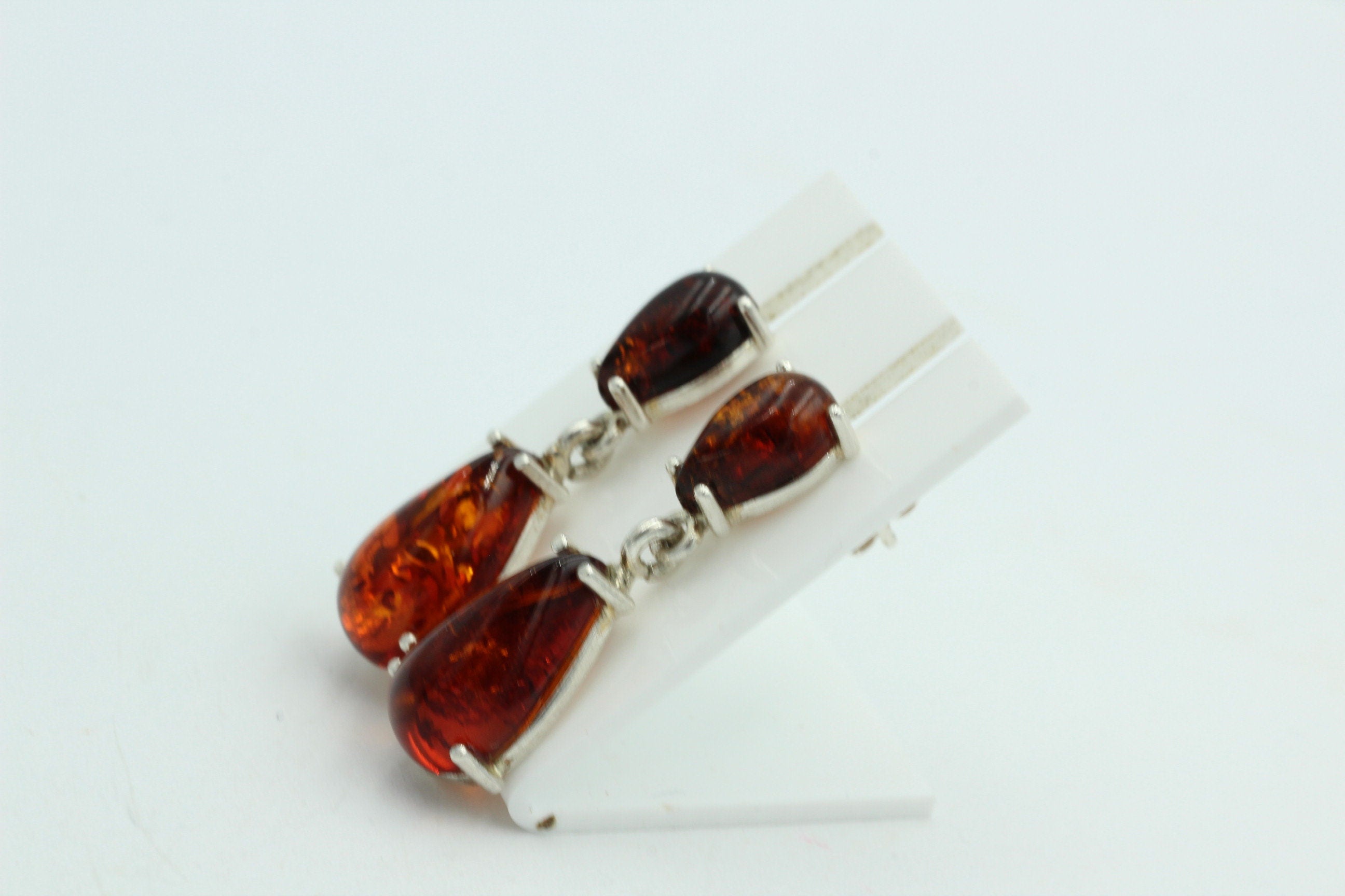 Edle Bernstein Ohrstecker 925 Silber Bernsteinohrschmuck Bernstein aus Litauen