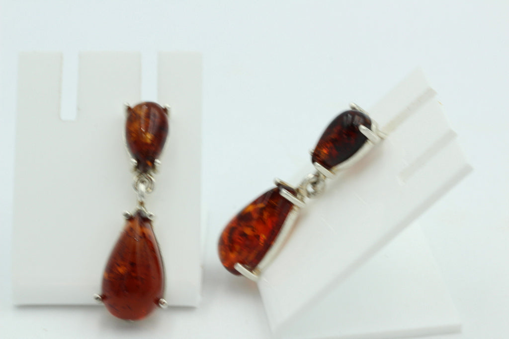 Edle Bernstein Ohrstecker 925 Silber Bernsteinohrschmuck Bernstein aus Litauen