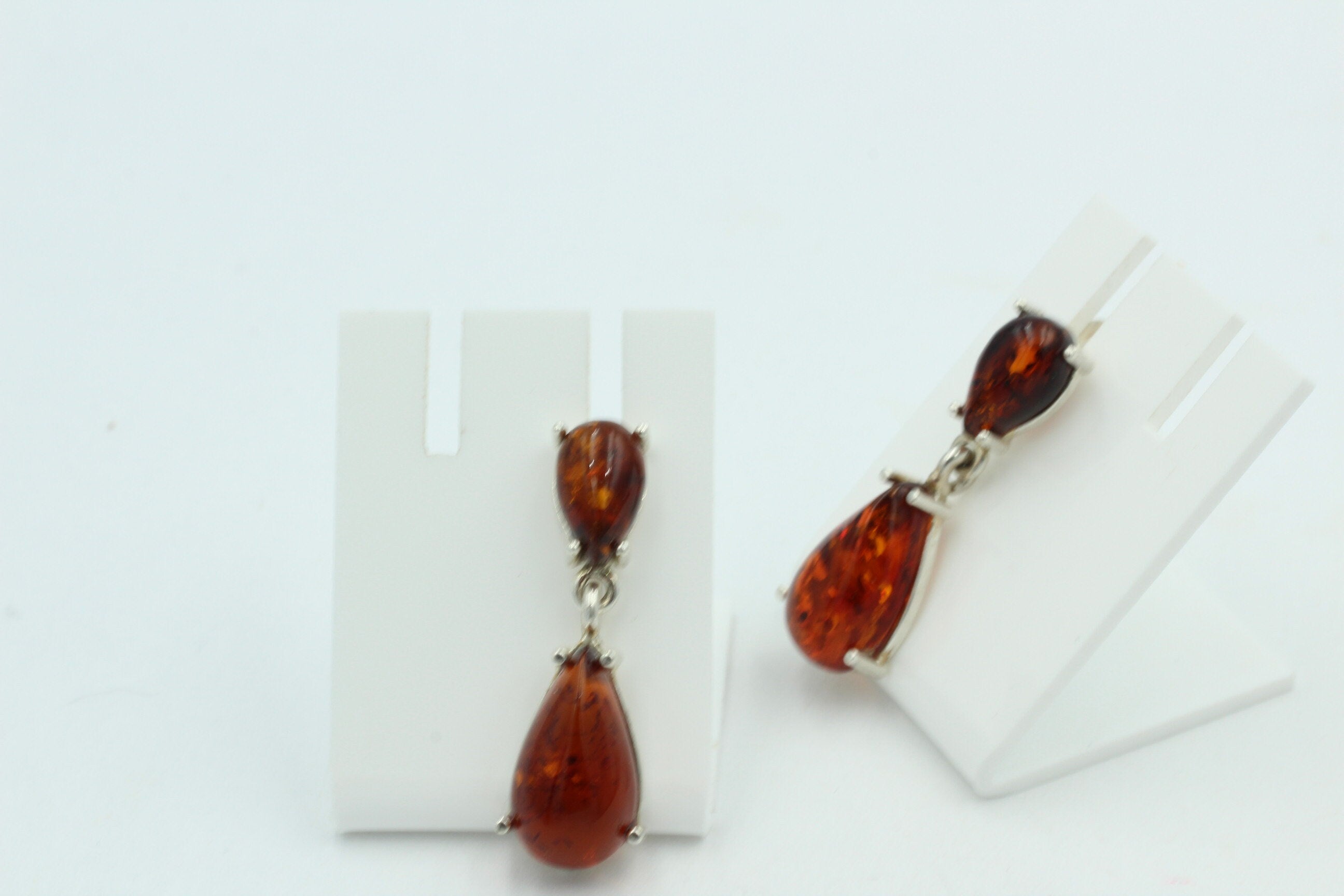 Edle Bernstein Ohrstecker 925 Silber Bernsteinohrschmuck Bernstein aus Litauen