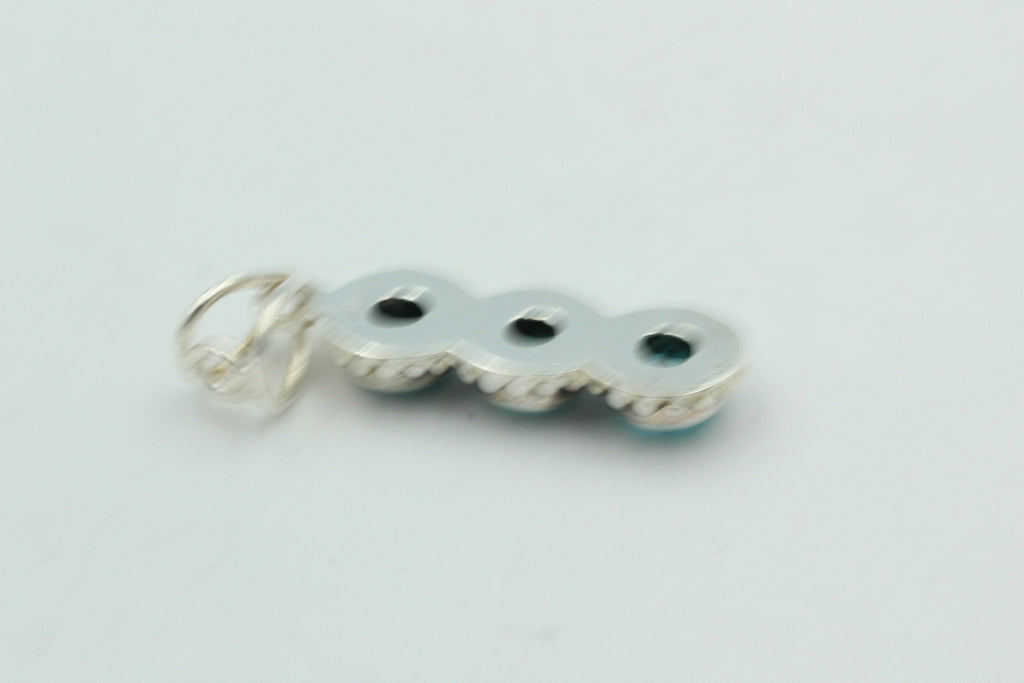 Blautopas Anhänger 925 Silber Collier Kette blauer Topas Sonderposten