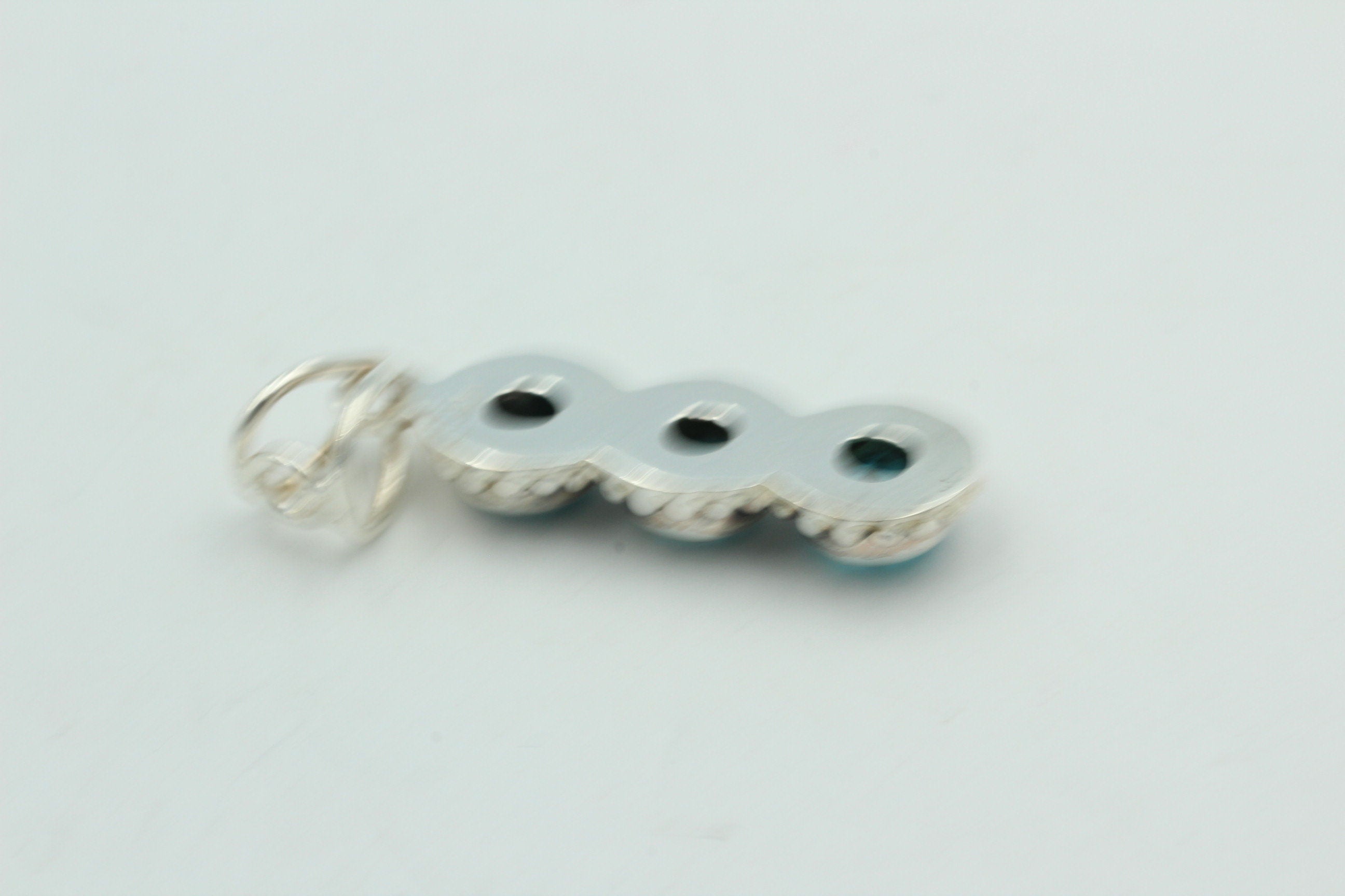 Blautopas Anhänger 925 Silber Collier Kette blauer Topas Sonderposten