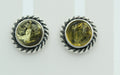 Edle grüne Bernstein Ohrstecker 925 Silber Ohrschmuck Bernstein Letland