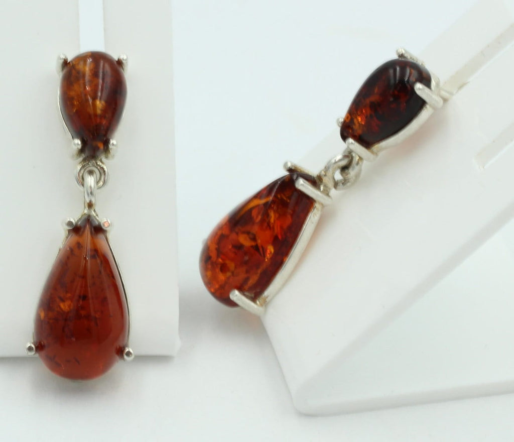 Edle Bernstein Ohrstecker 925 Silber Bernsteinohrschmuck Bernstein aus Litauen