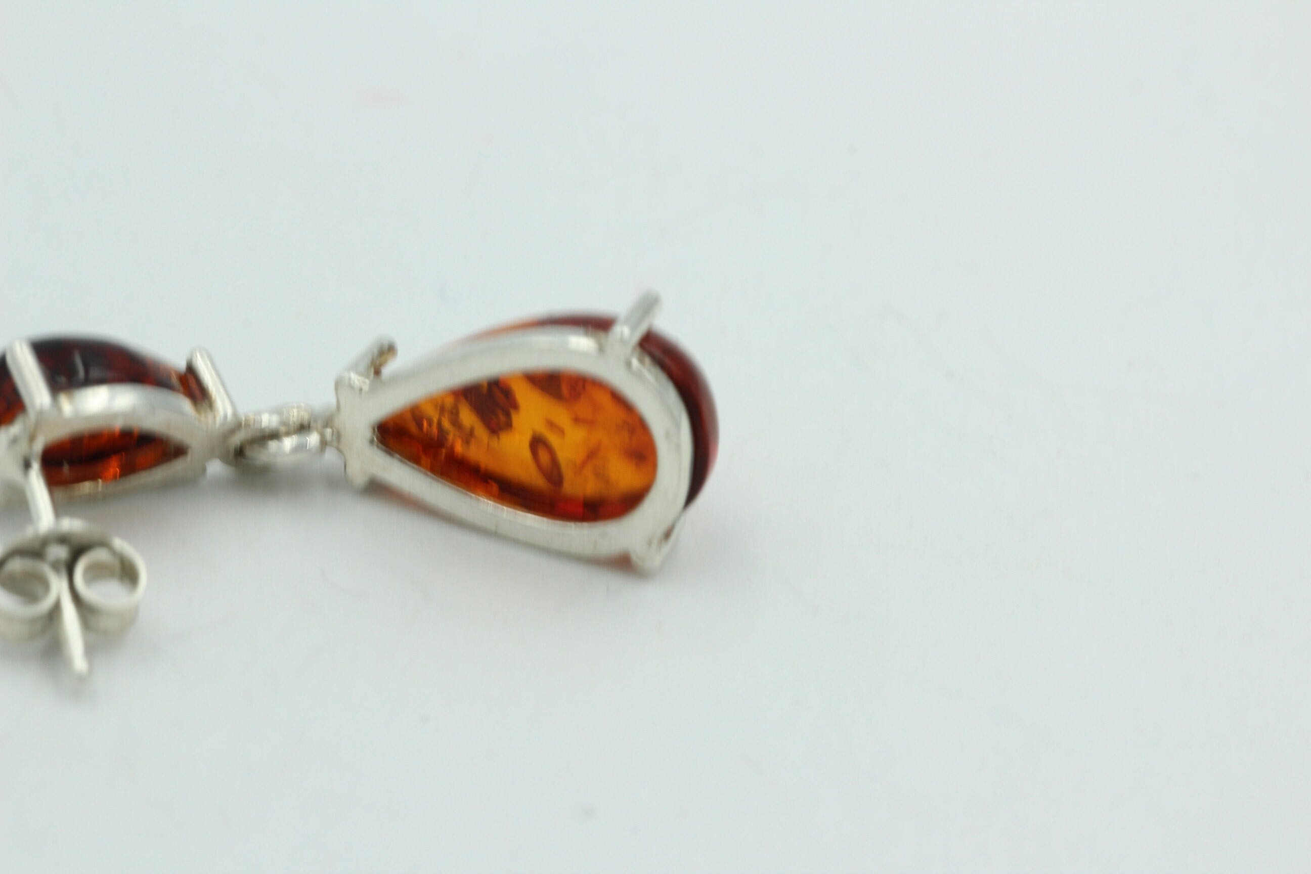Edle Bernstein Ohrstecker 925 Silber Bernsteinohrschmuck Bernstein aus Litauen