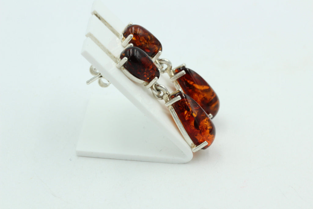 Edle Bernstein Ohrstecker 925 Silber Bernsteinohrschmuck Bernstein aus Litauen