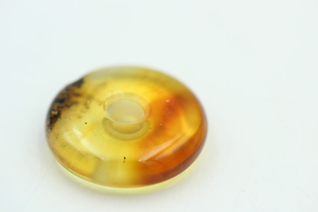 Bernstein Donut für Damen und Herren ca 2,3 cm Unikat Donut