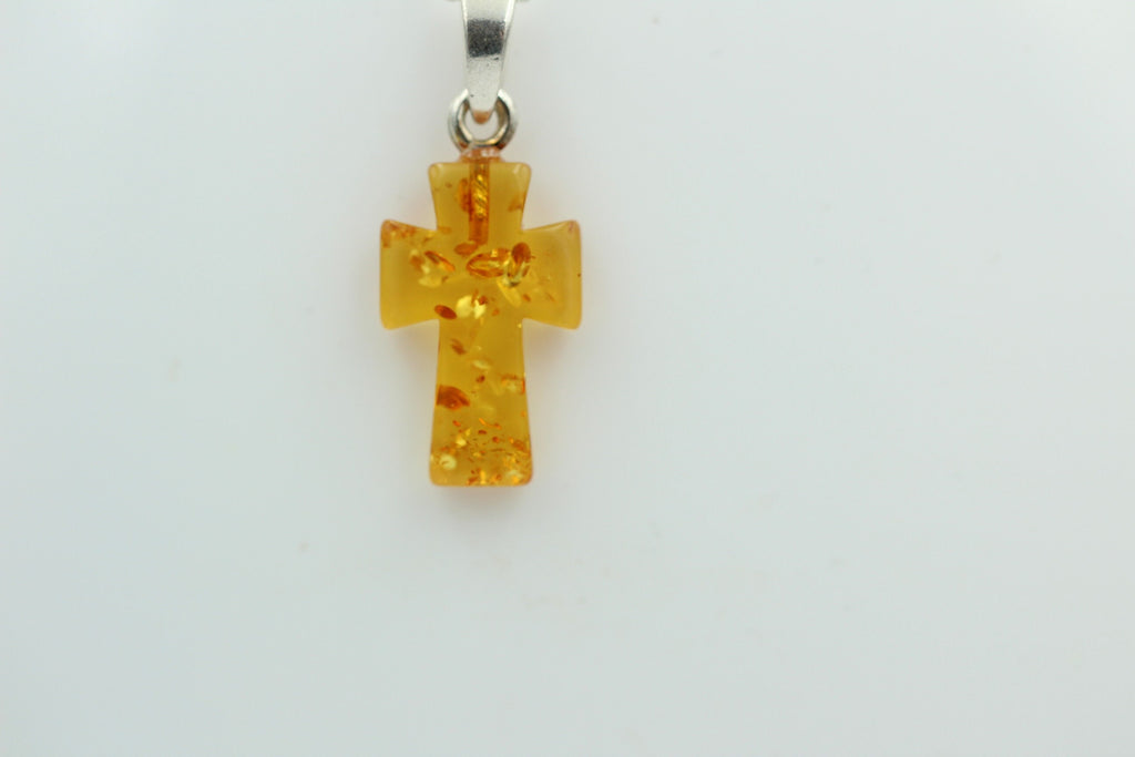 Bernstein Kreuz 925 Silber Bernsteinkreuz Top Anhänger