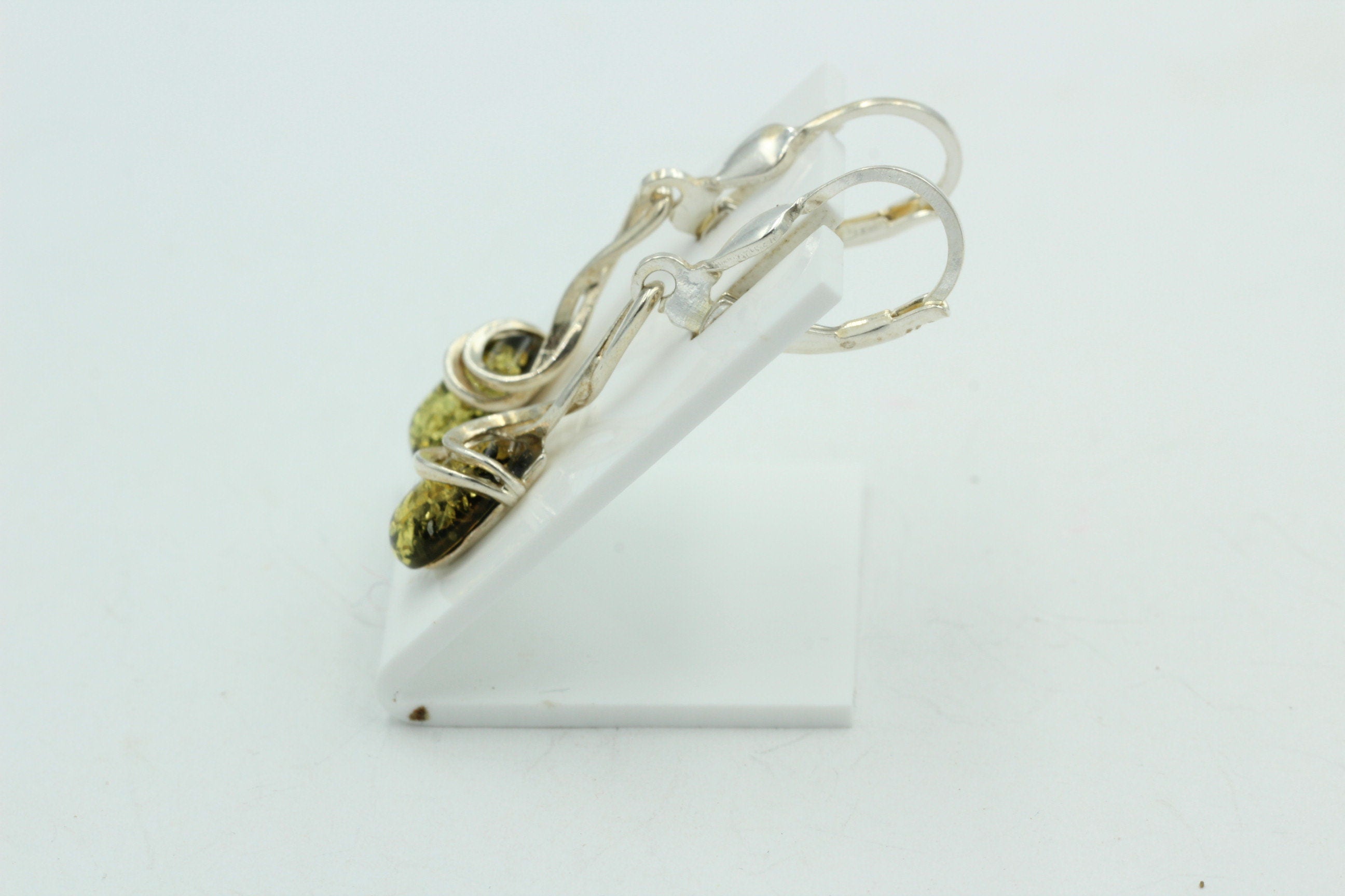 Bernstein Ohrhänger 925 Sterling Silber brauner Bernstein Brisur Top Edel