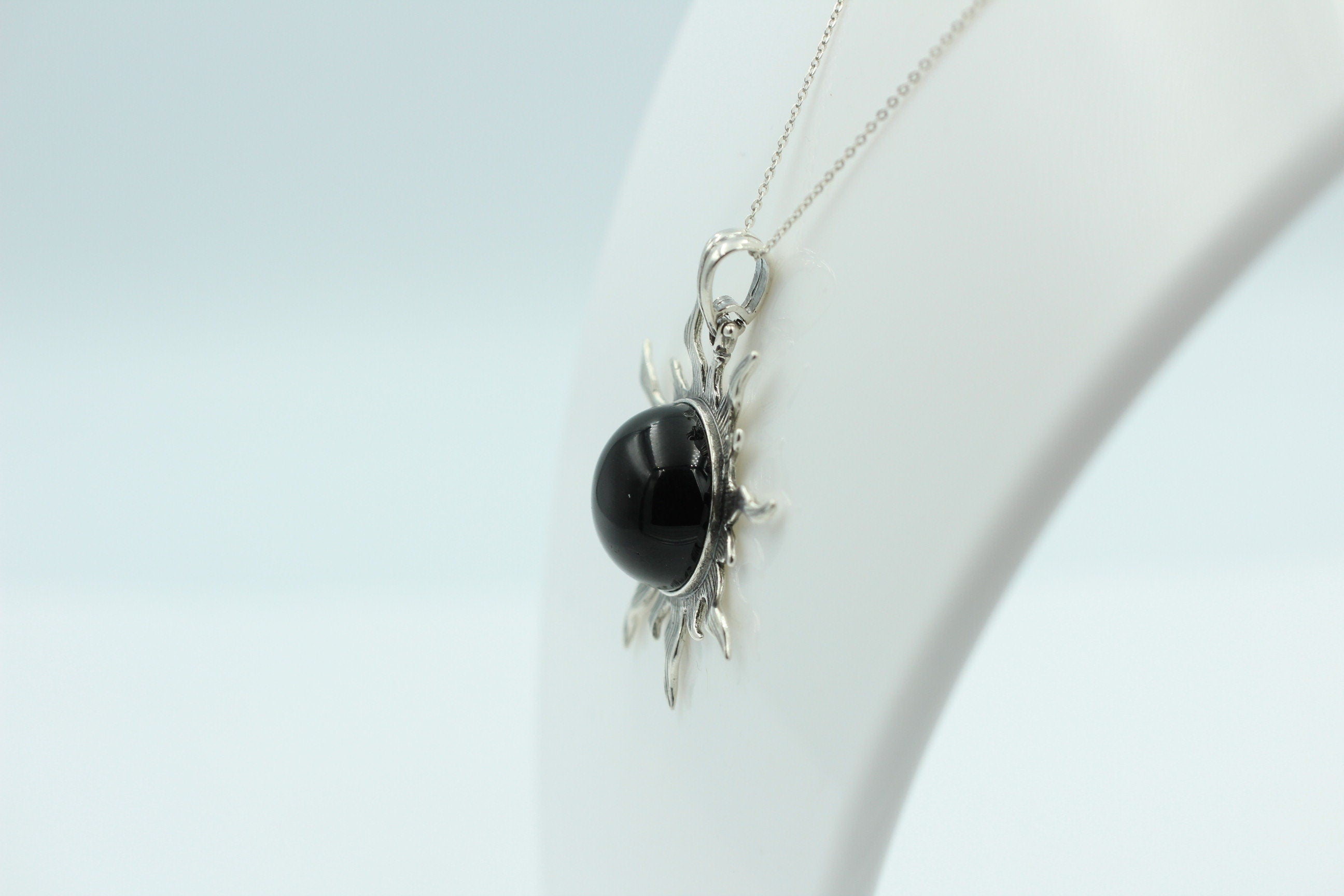 Bernstein Sonnen Anhänger 925 Silber Collier Kette Sonnenanhägner Schmuck