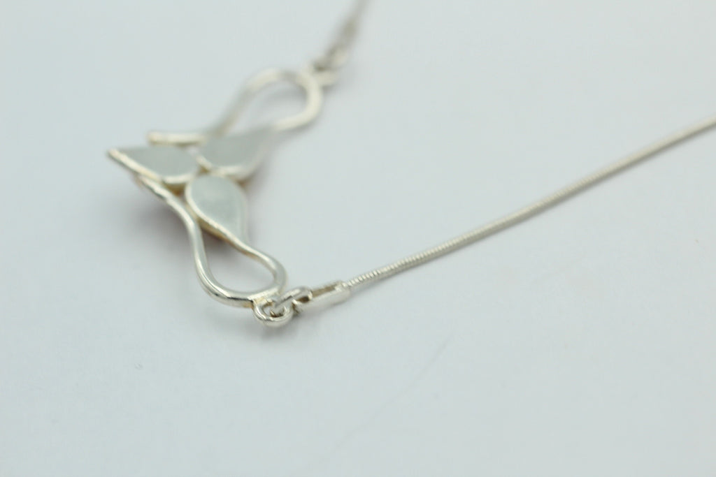 Bernstein Collier braun 925 Sterling Silber Bernsteinkette ca 42 cm