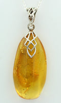 Design Bernstein Anhänger 925 Silber Bernsteinanhänger Collier Kette Bernstein
