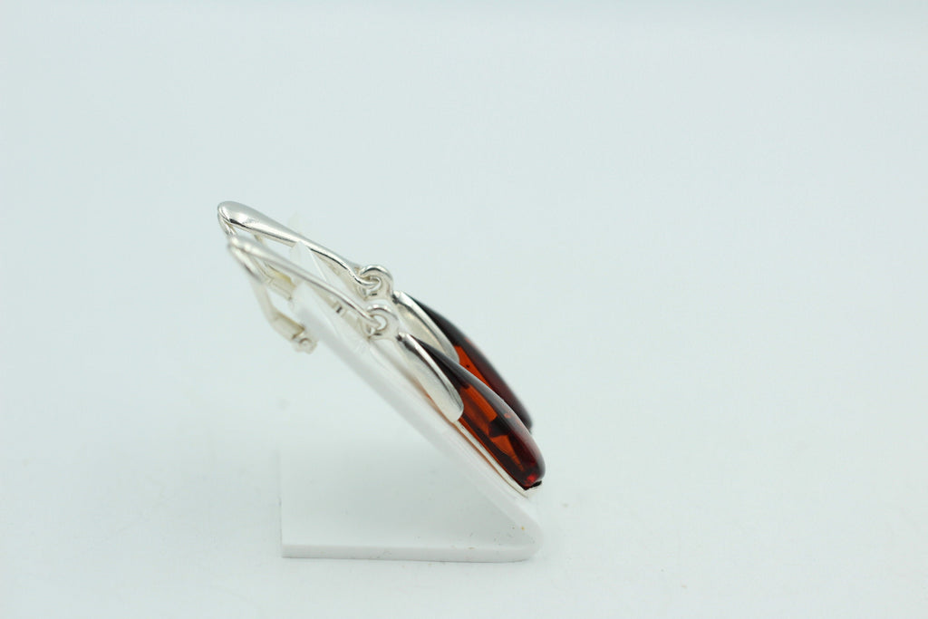 Bernstein Ohrclip 925 Silber Ohrcklip aus Sterlingsilber Bernstein Baltikum