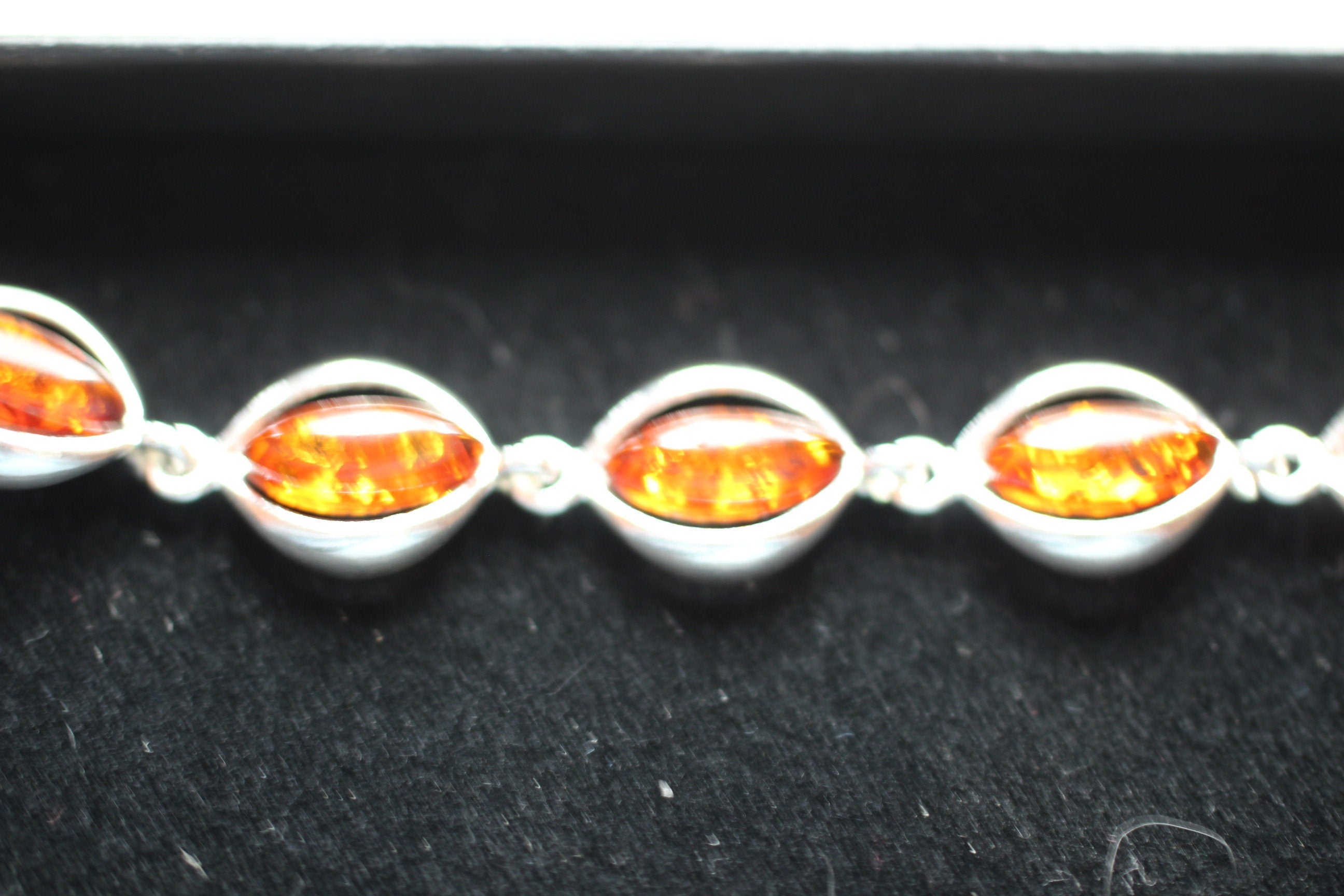 Desing Bernstein Armband 925 Silber ca 19 cm Designer Armband Bernstein Baltikum