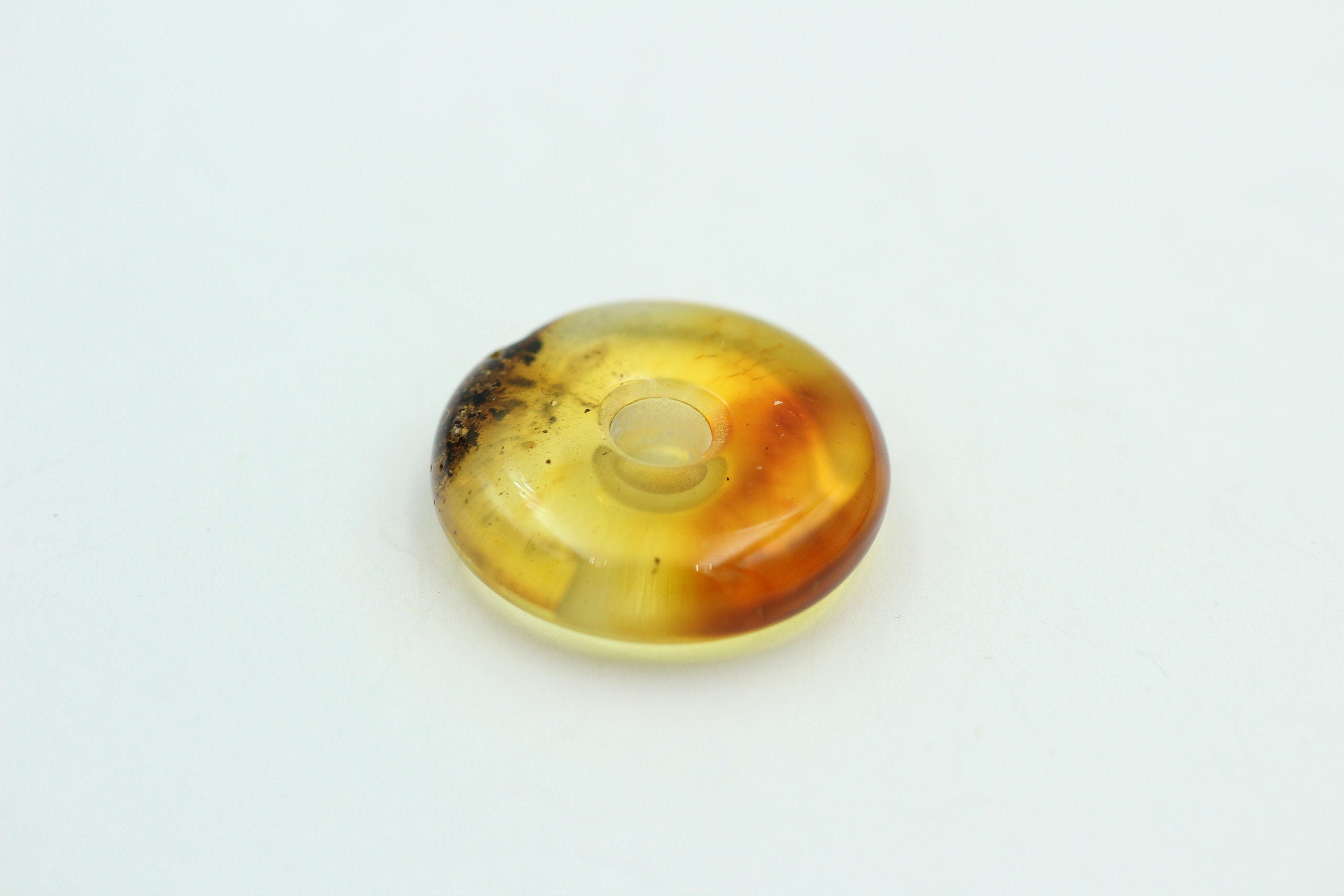 Bernstein Donut für Damen und Herren ca 2,3 cm Unikat Donut