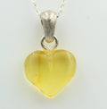 Bernsteinherz 925 Silber Collier Kette Bernstein Herz Top Bernsteinanhänger