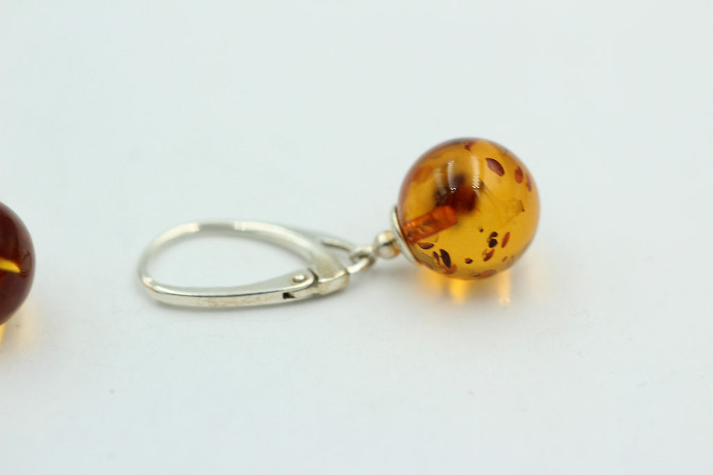 Bernstein Brisur 925 Sterling Silber Bernsteinohrhänger Ohrschmuck aus Littauen