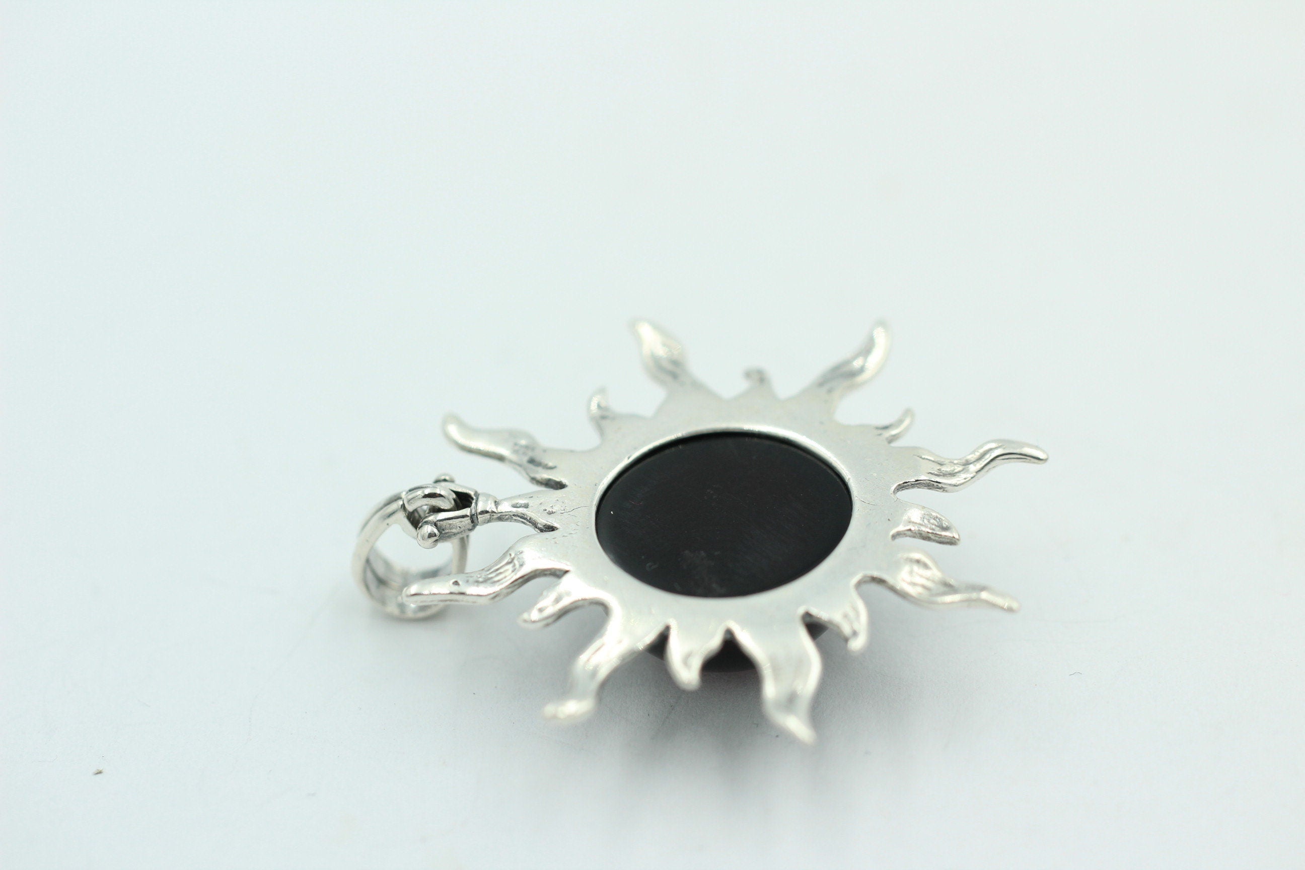 Bernstein Sonnen Anhänger 925 Silber Collier Kette Sonnenanhägner Schmuck